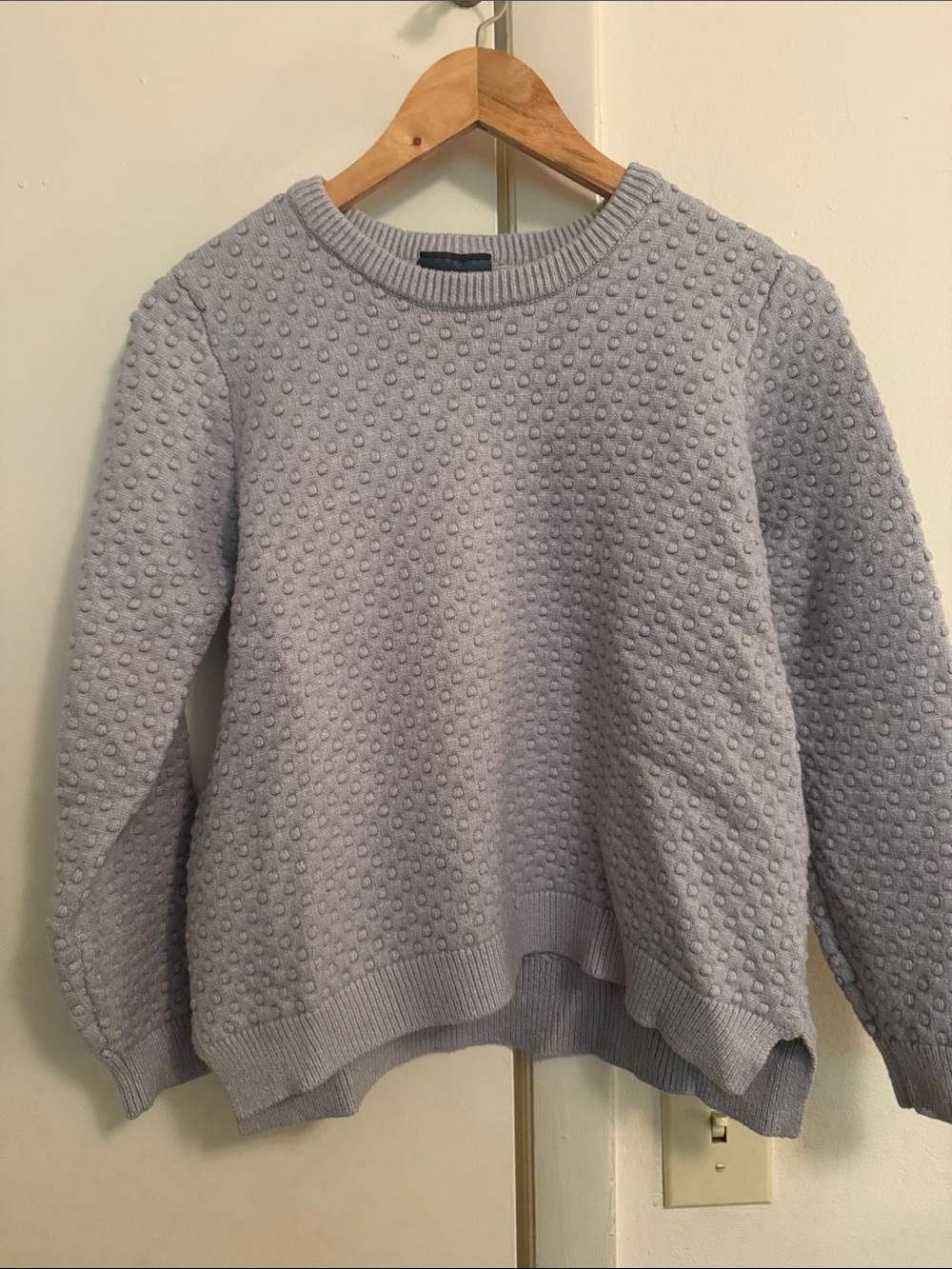 Modcloth Grey Bubble-Stitch Crewneck Sweater